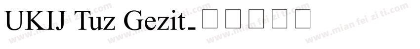 UKIJ Tuz Gezit字体转换